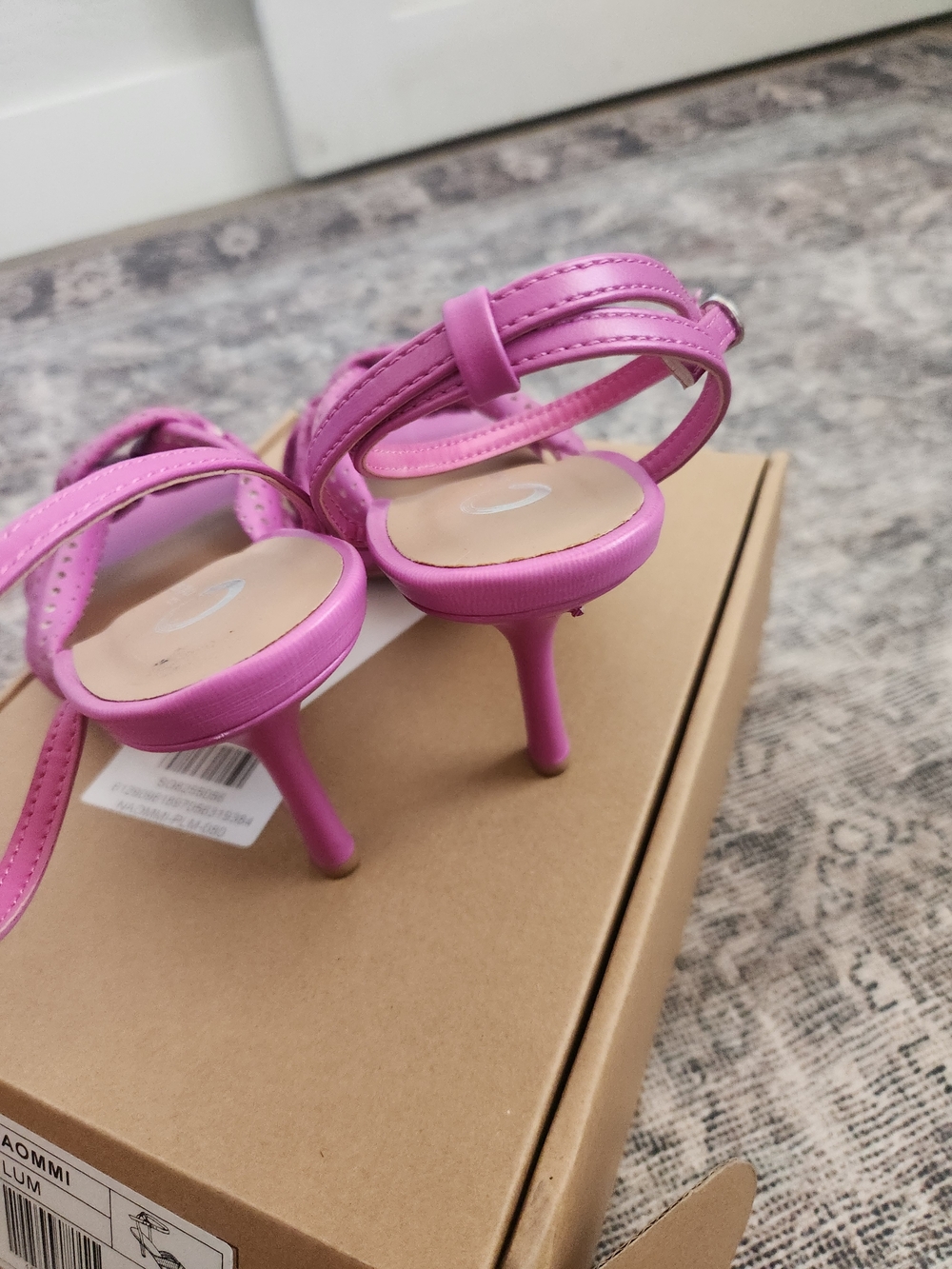 Journee Collection Plum Braided Ankle-Strap Heels - Picture 4 of 8